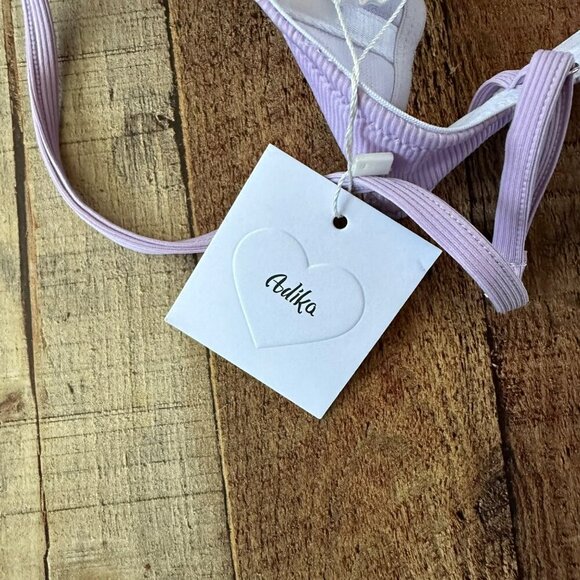 Adika Lilac Belted High Waist Bikini Set With Padded Bra - Picture 5 of 7